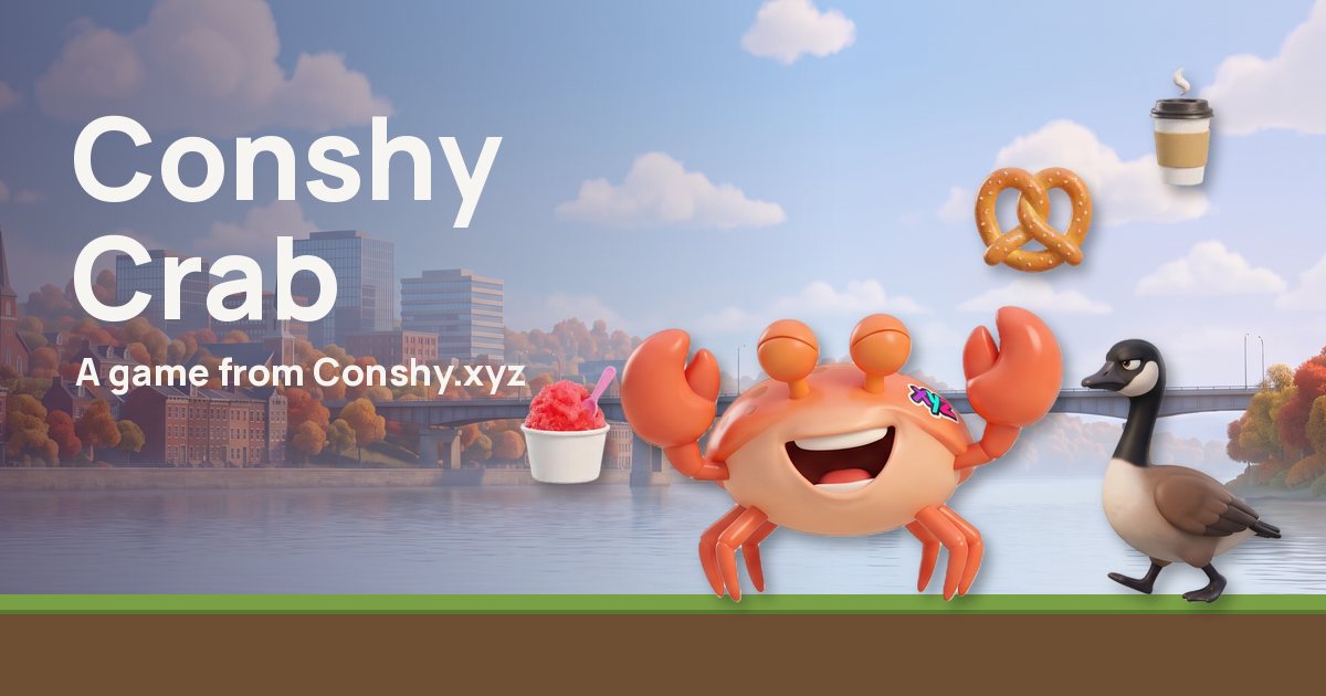 Conshy Crab by the Schuylkill with a water ice, a soft pretzel, a coffee and a Canada goose